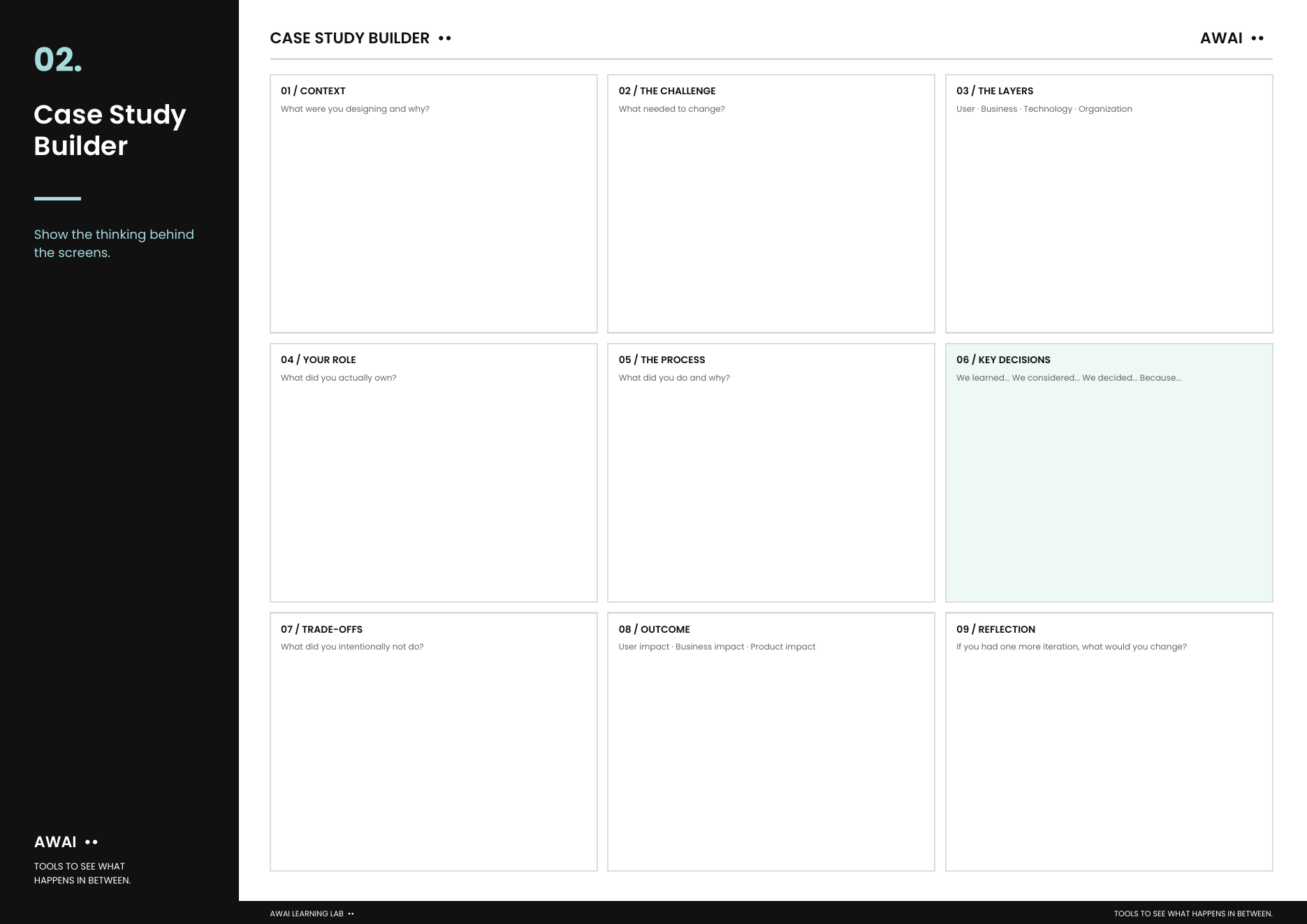 Case Study Builder template preview